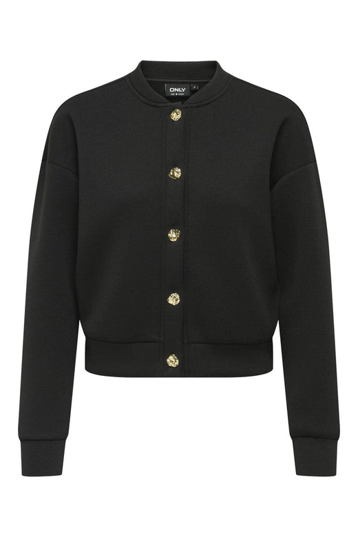 Only - Onlnaomi L/S Bomber Swt - 4912033 Black Gold Buttons