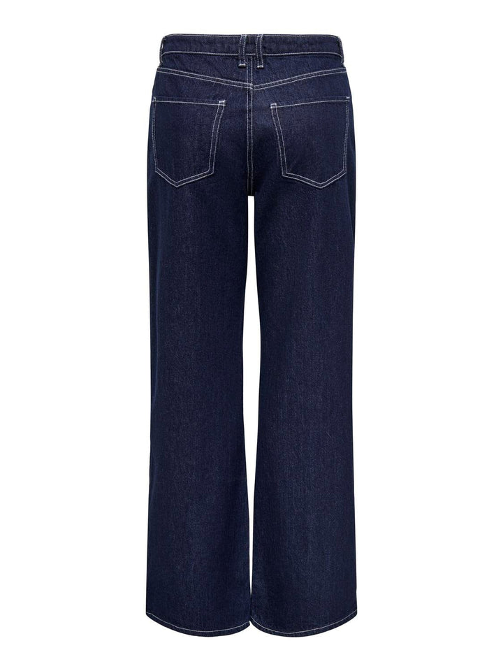 Only - Onlnehva Solid Wide Azg - 4608298 Dark Blue Denim