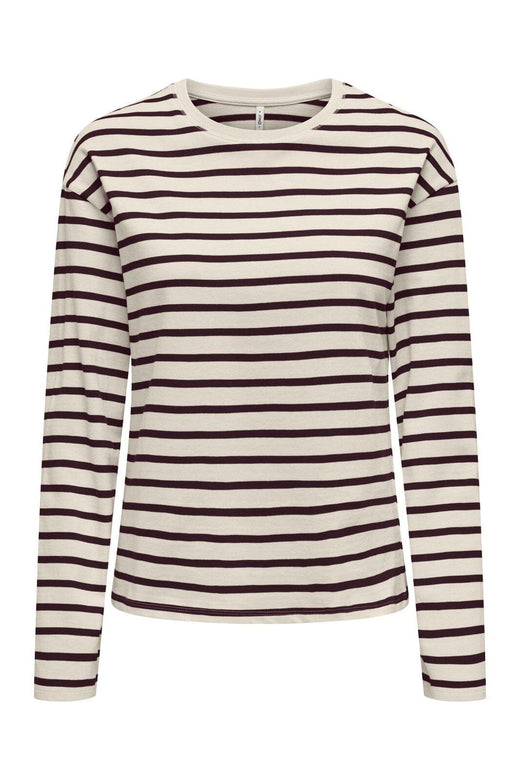 Only - Onlnew Soph Life L/S O-Neck Top Box - 4935411 Birch Winetasting