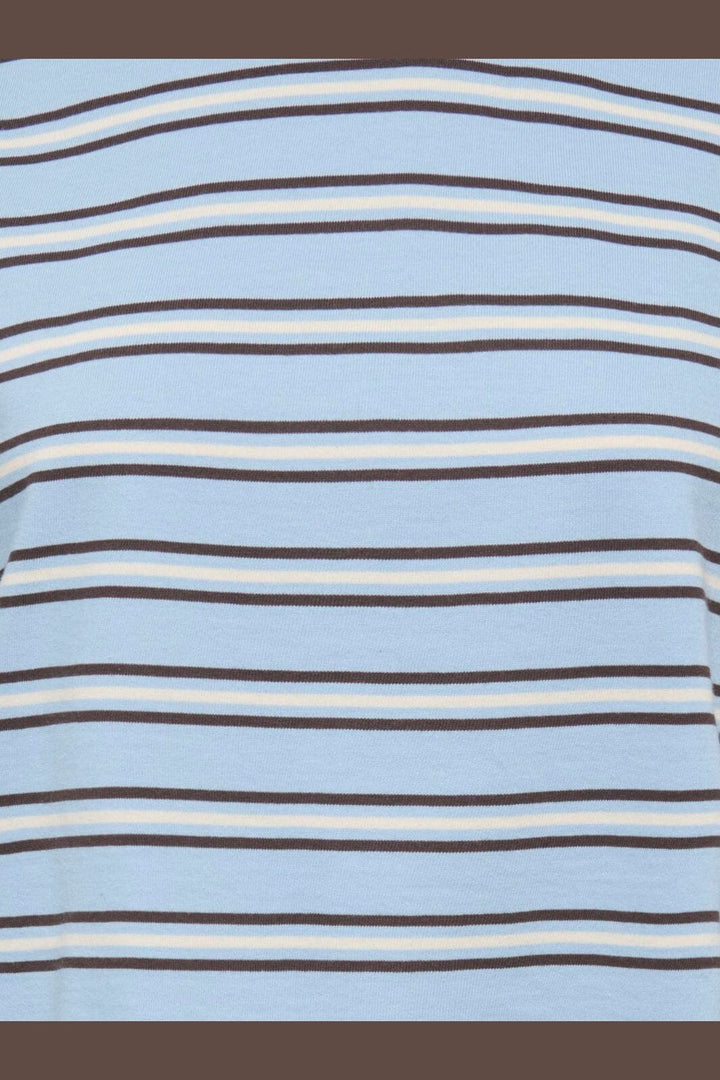 Only - Onlnew Soph L/S O-Neck Top Box - 5094616 Soft Chambray Black Coffee + Birch (Ane)