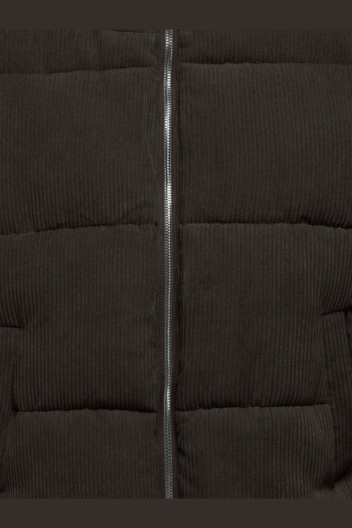 Only - Onlnewdolly Corduroy Puffer - 5118407 Chocolate Torte Big Corduroy Pattern