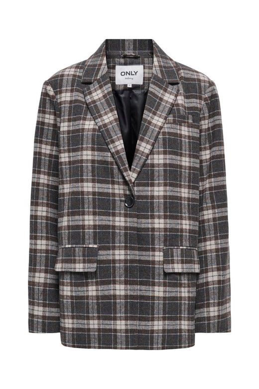 Only - Onlnoelia-Chelsea L/S Check Blazer Tlr - 5113540 Black White