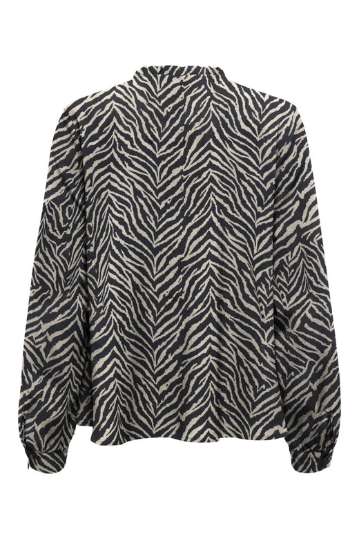 Only - Onlnova Life Vis L/S Monica Top - 4871791 Black 707 The It Zebra Toppe 