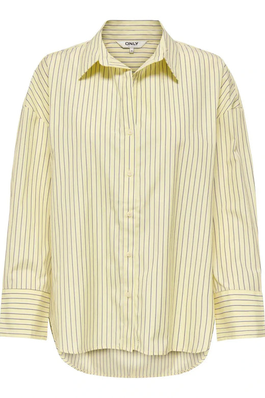 Only - Onloregon Alva Ls Reg Shirt - 4950345 Sunlight Black Skjorter 