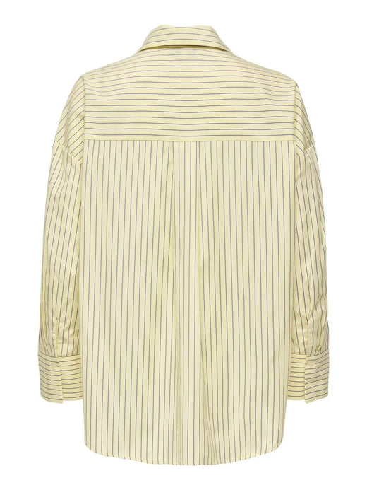 Only - Onloregon Alva Ls Reg Shirt - 4950345 Sunlight Black Skjorter 