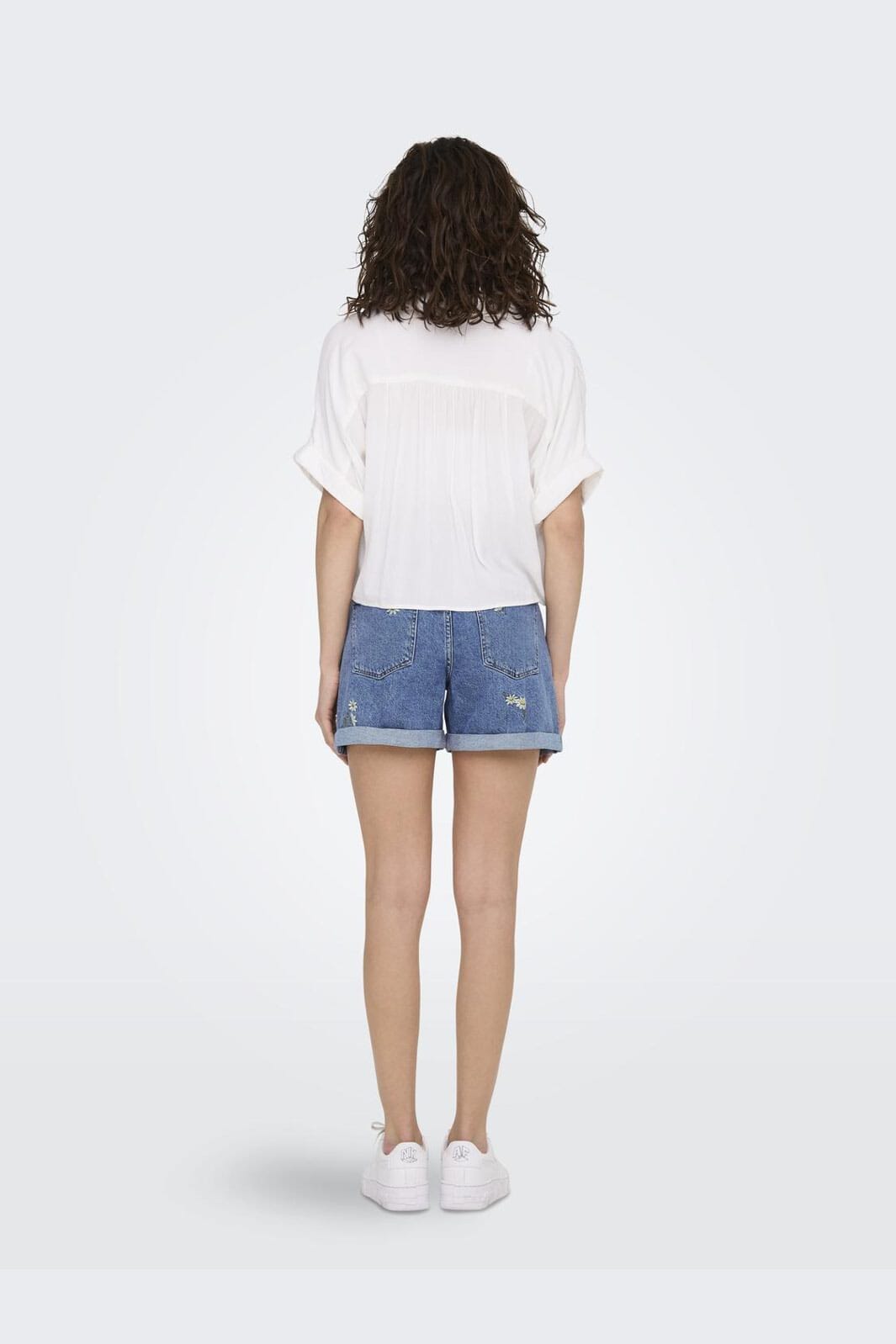 Only - Onlpaula Life S/S Tie Shirt - 4276984 White