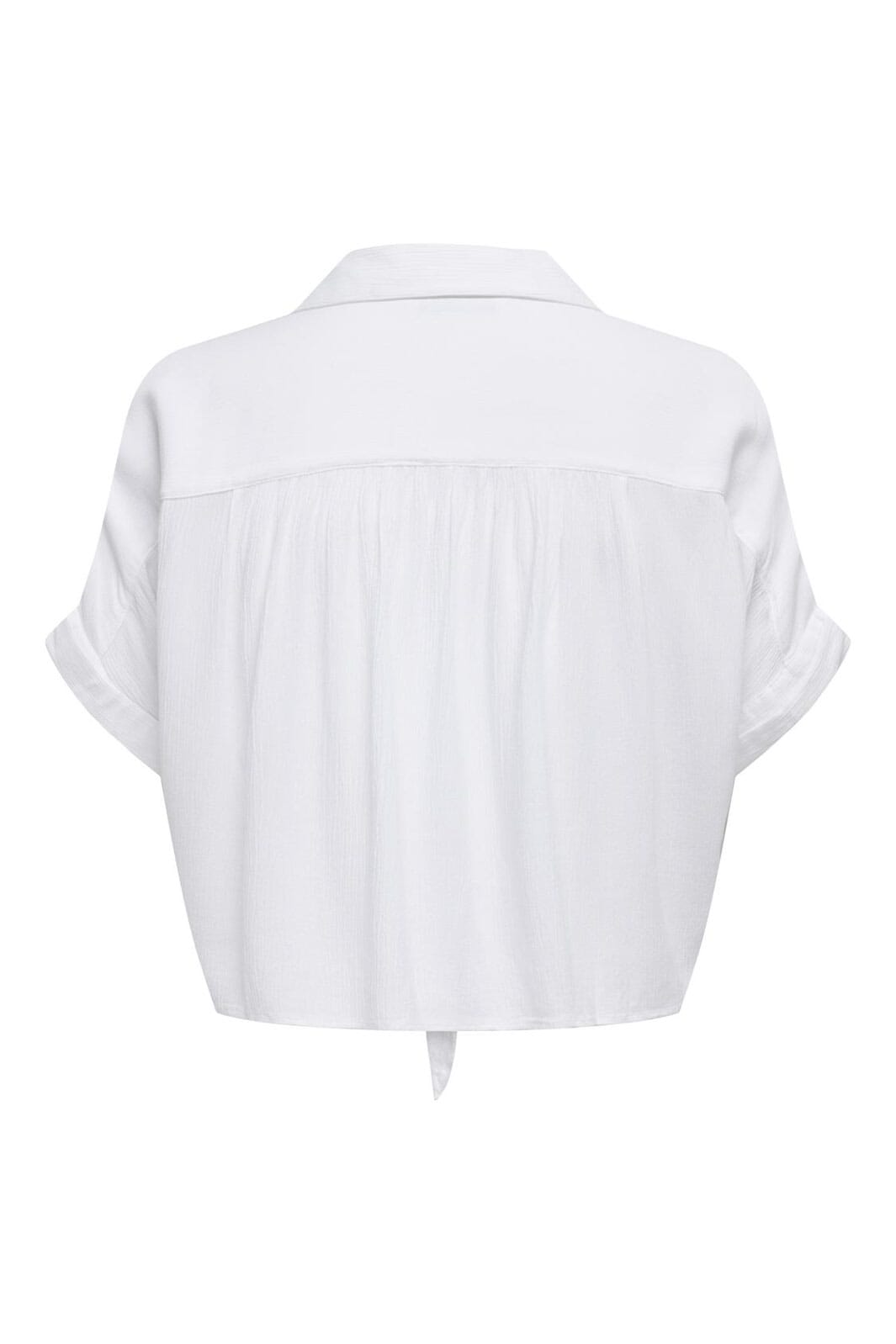 Only - Onlpaula Life S/S Tie Shirt - 4276984 White