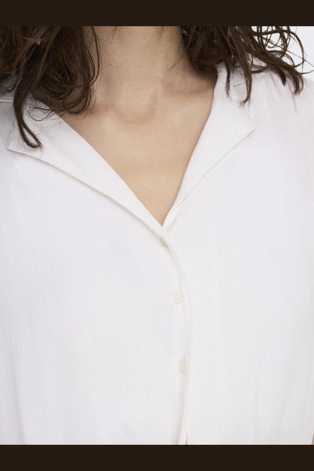 Only - Onlpaula Life S/S Tie Shirt - 4276984 White