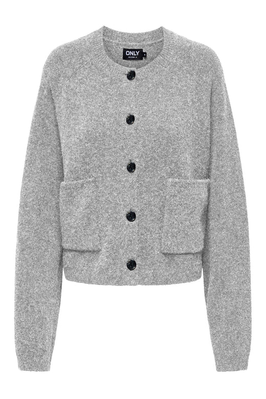 Only - Onlpiemonte L/S Cardigan Knt - 4857994 Light Grey Melange Cardigans 