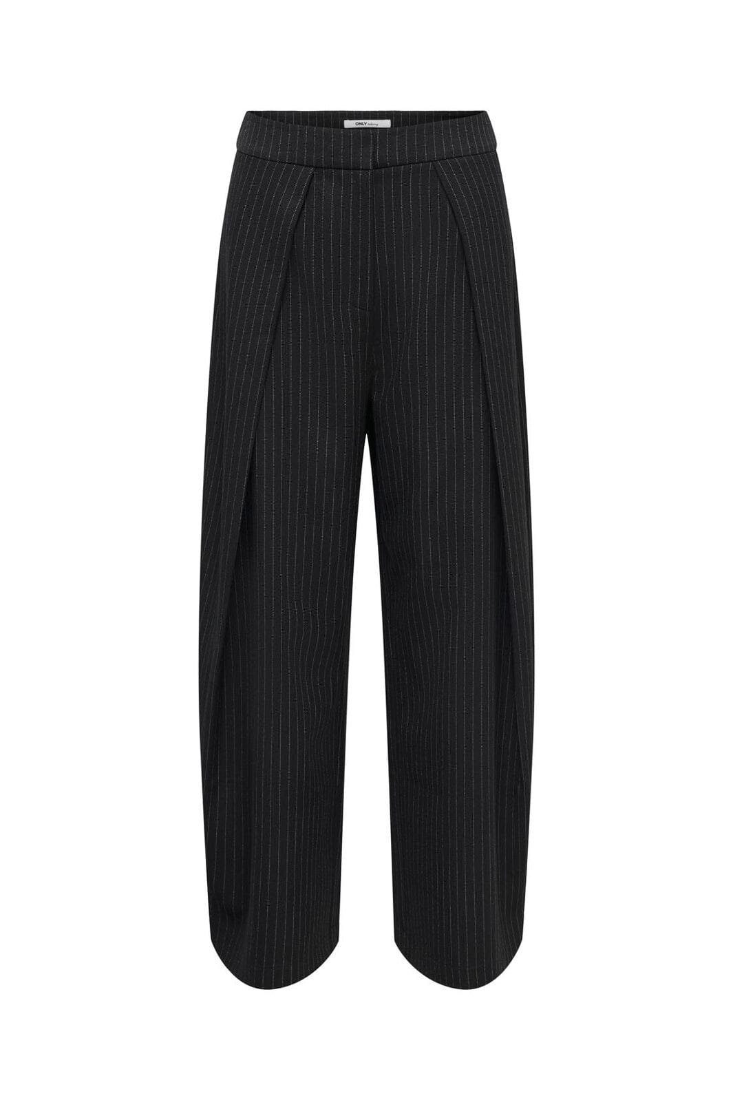 Only - Onlpinya Pleat Barrel Pant Tlr - 5205663 Black Cloud Dancer Pinstripes