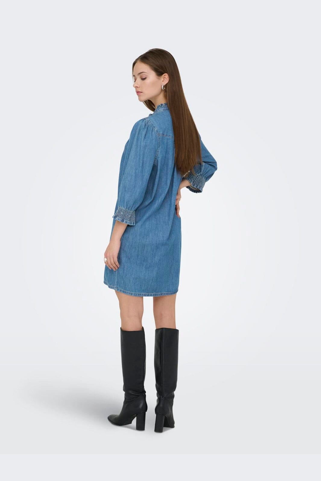 Only - Onlraya 3/4 Dress Akm - 4902960 Medium Blue Denim