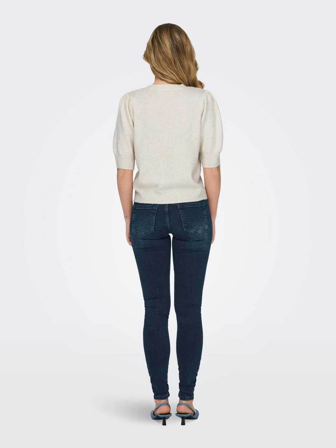 Only - Onlrica Life 2/4 Pullover Knt - 4456945 Birch W. Melange