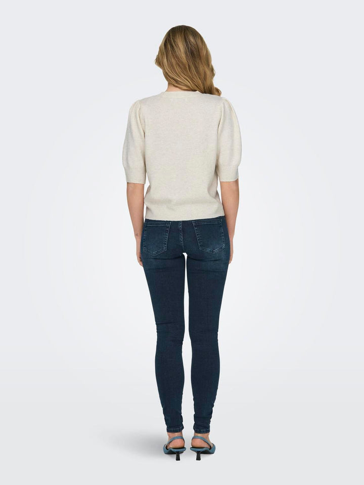 Only - Onlrica Life 2/4 Pullover Knt - 4456945 Birch W. Melange