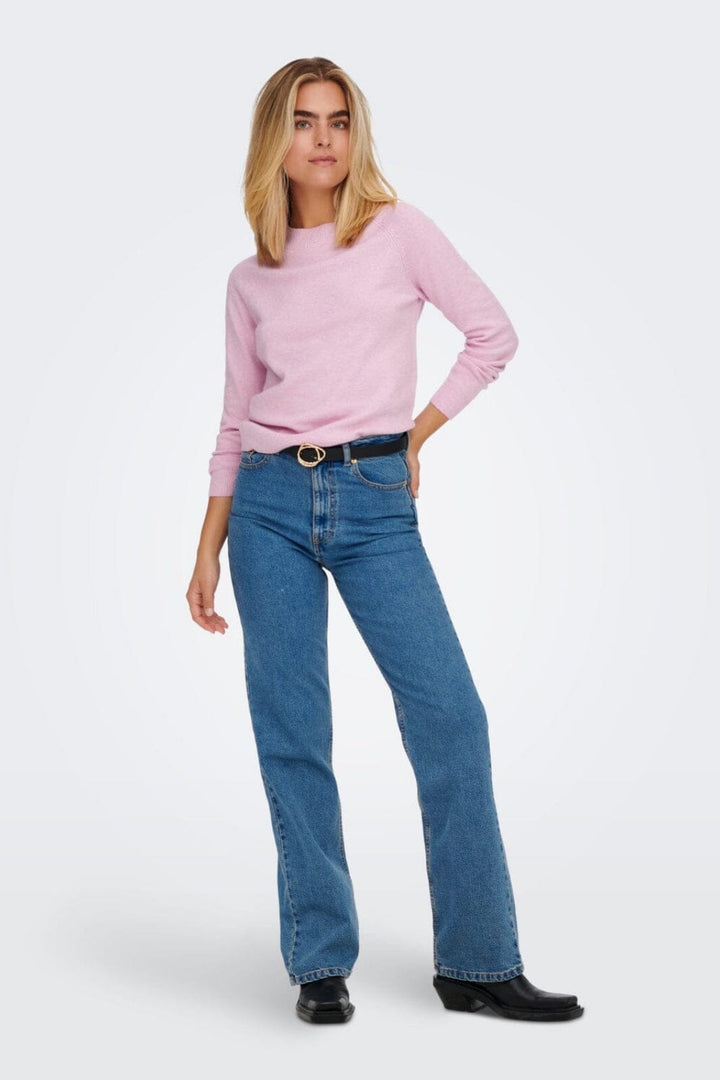 Only - Onlrica Life L/S Pullover Knt - 4043939 Pastel Lavender W. Melange