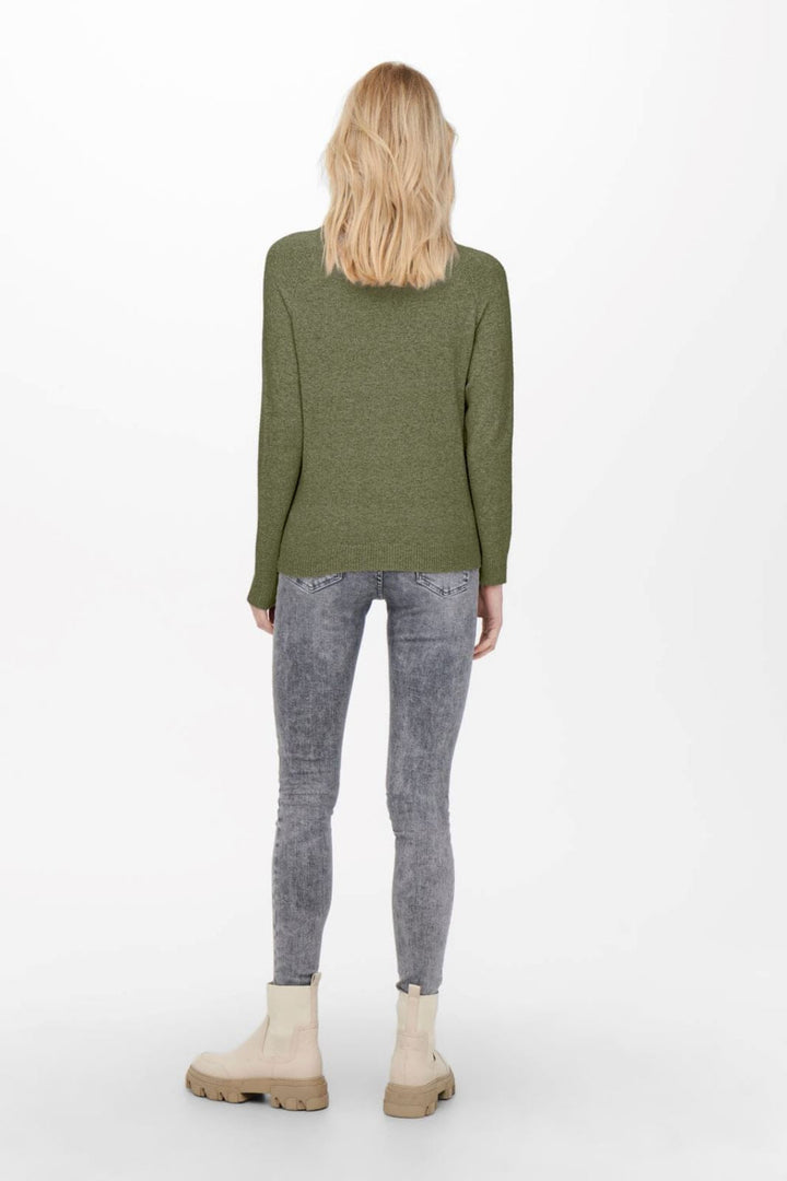 Only - Onlrica Life L/S Pullover Knt - 4256104 Winter Moss Melange