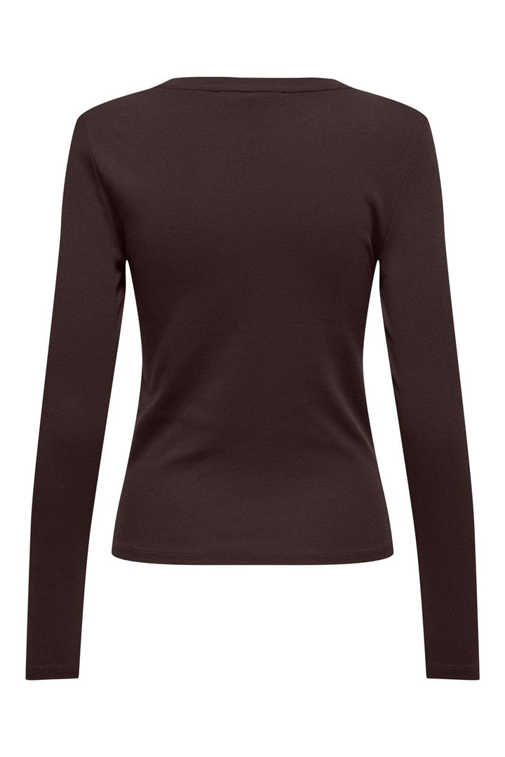 Only - Onlriley O-Neck L/S Top - 4972052 Black Coffee