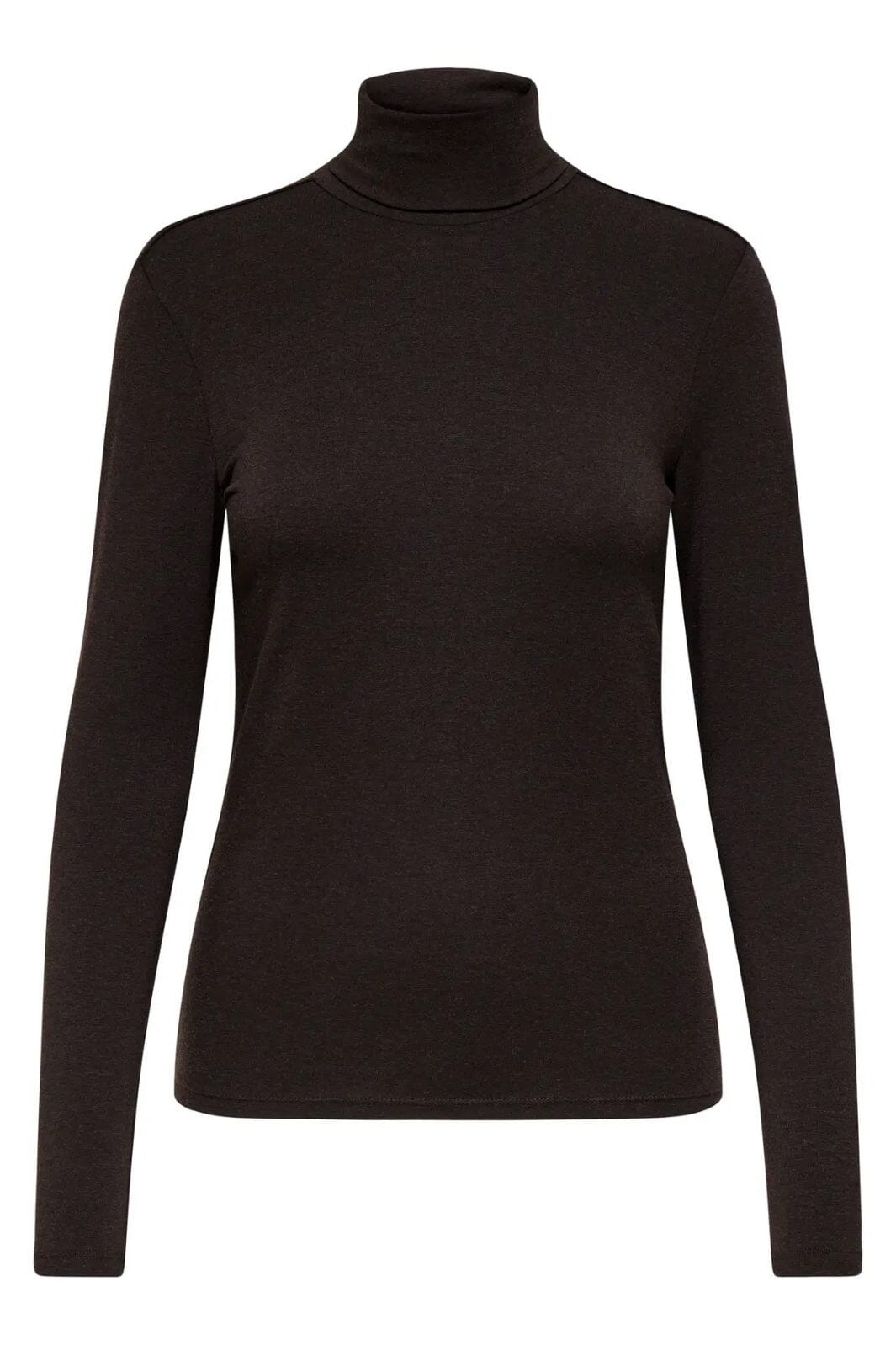 Only - Onlsia L/S Roll Neck Top Box - 4928790 Cabernet Melange Toppe 