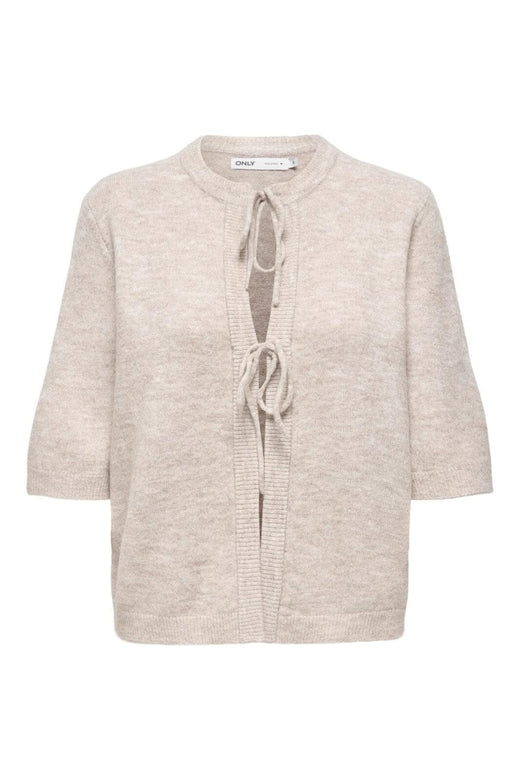 Only - Onlsimoni 2/4 Bow Cardigan Knt - 4959555 Pumice Stone Melange