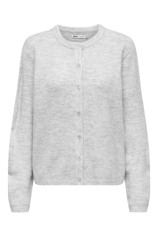 Only - Onlsimoni L/S O-Neck Cardigan Knt - 4959608 Light Grey Melange