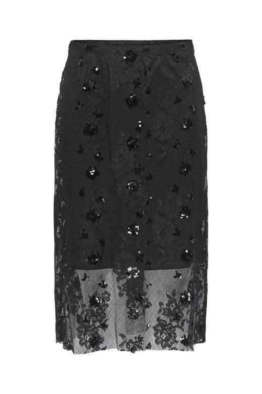 Only - Onlsinna Lace Skirt Xt - 4838760 Black