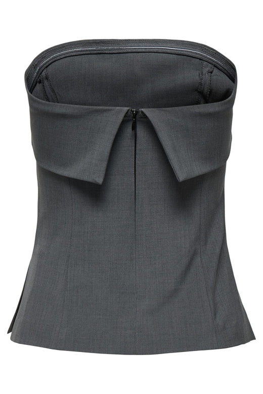Only - Onlsvea Life S/L Tube Top Tlr - 4759781 Dark Grey Melange