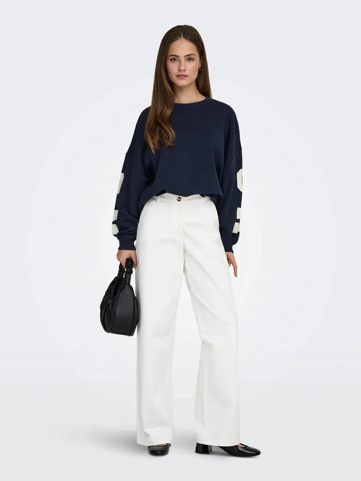 Only - Onlsweat L/S Back/Sleeve Print Swt - 4980943 Night Sky Birch Houston Print Sweatshirts 