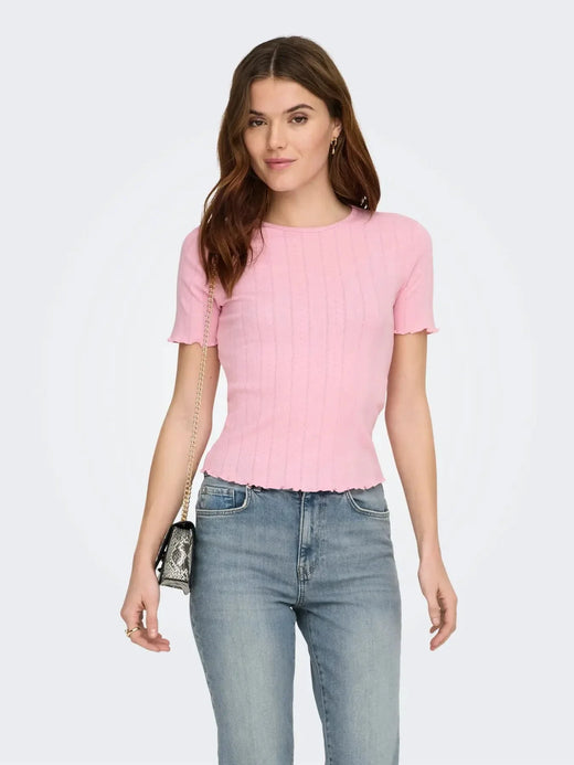 Only - Onltenna Life O-Neck S/S Top - 4941403 Romance Rose T-shirts 