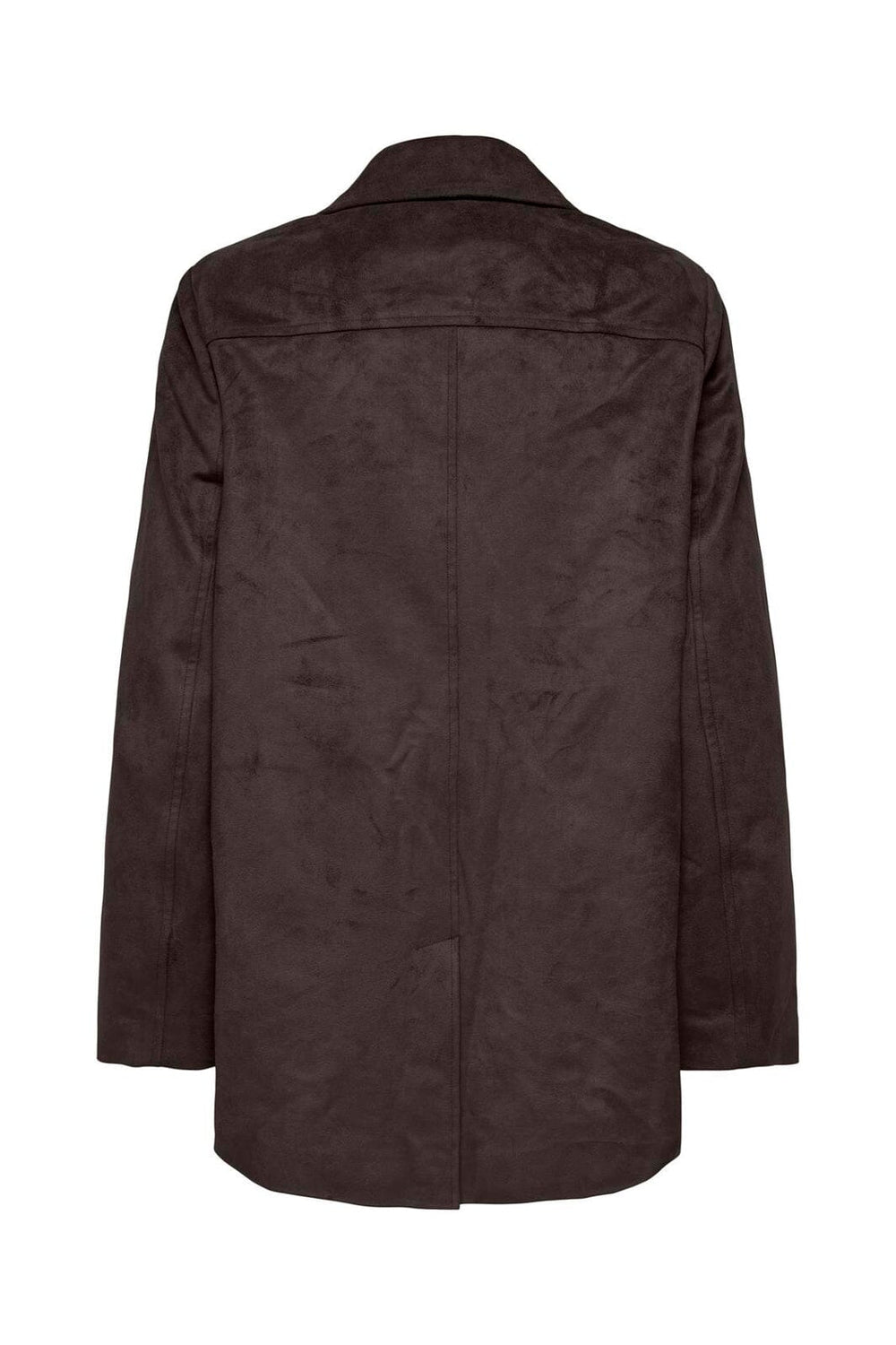 Only - Onltulip Faux Suede Blazer Coat - 4938153 Chocolate Torte