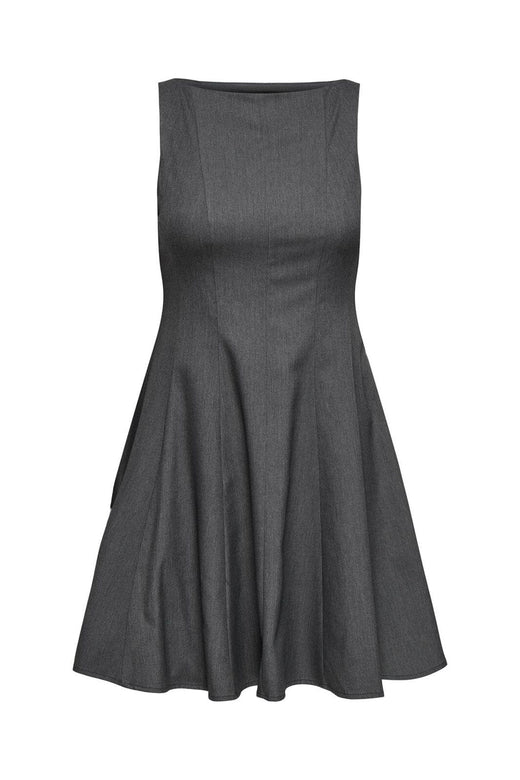 Only - Onlunita Life S/L Peplum Dress Tlr Ox - 4978189 Dark Grey Melange