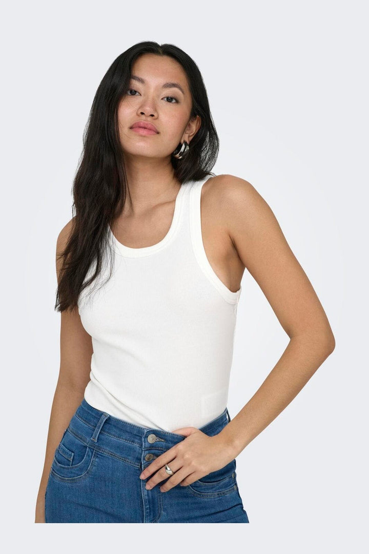 Only - Onlval 2-Way Tank Top - 5043199 Cloud Dancer