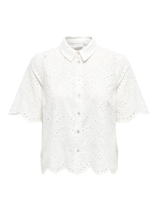 Only - Onlvalais S/S Shirt - 4783195 Cloud Dancer Skjorter 