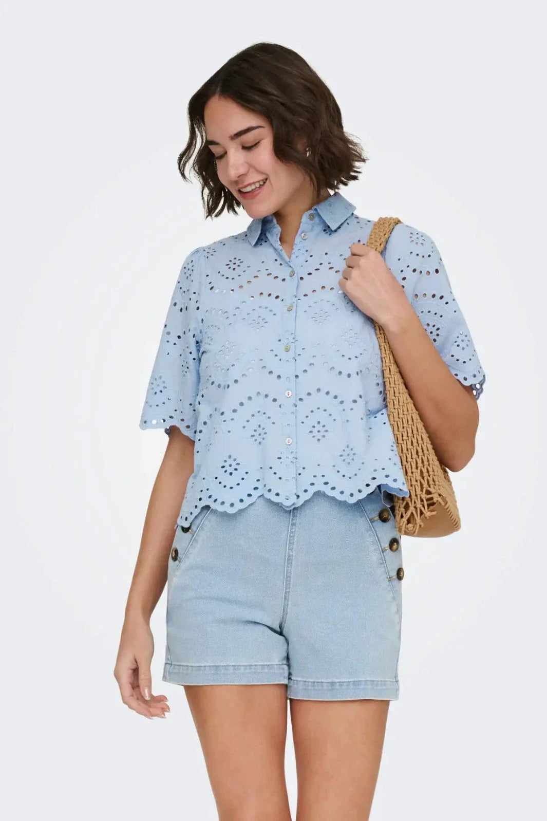 Only - Onlvalais S/S Shirt - 5029325 Cashmere Blue Skjorter 