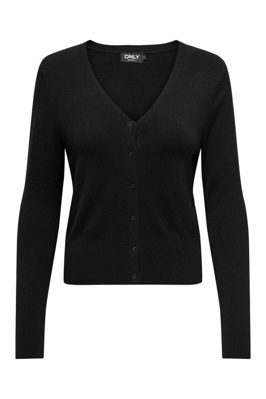 Only - Onlvenice Life Ls Vneck Cardi Knt - 4604853 Black
