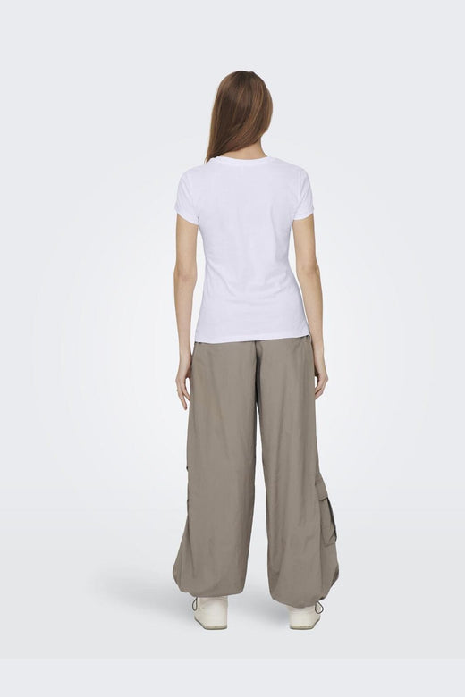 Only - Onlvibe Life S/S Glasses Top Box - 4875397 Bright White Vibe Rebel