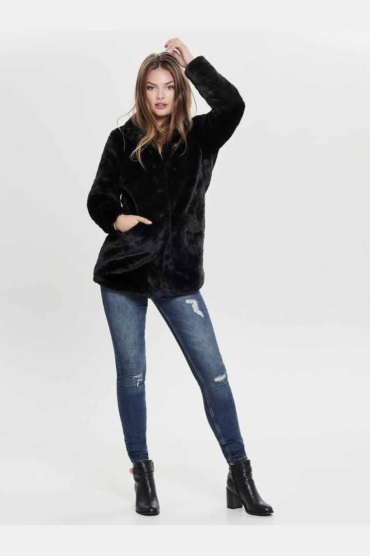 Only - Onlvida Faux Fur Coat - 2889506 Black