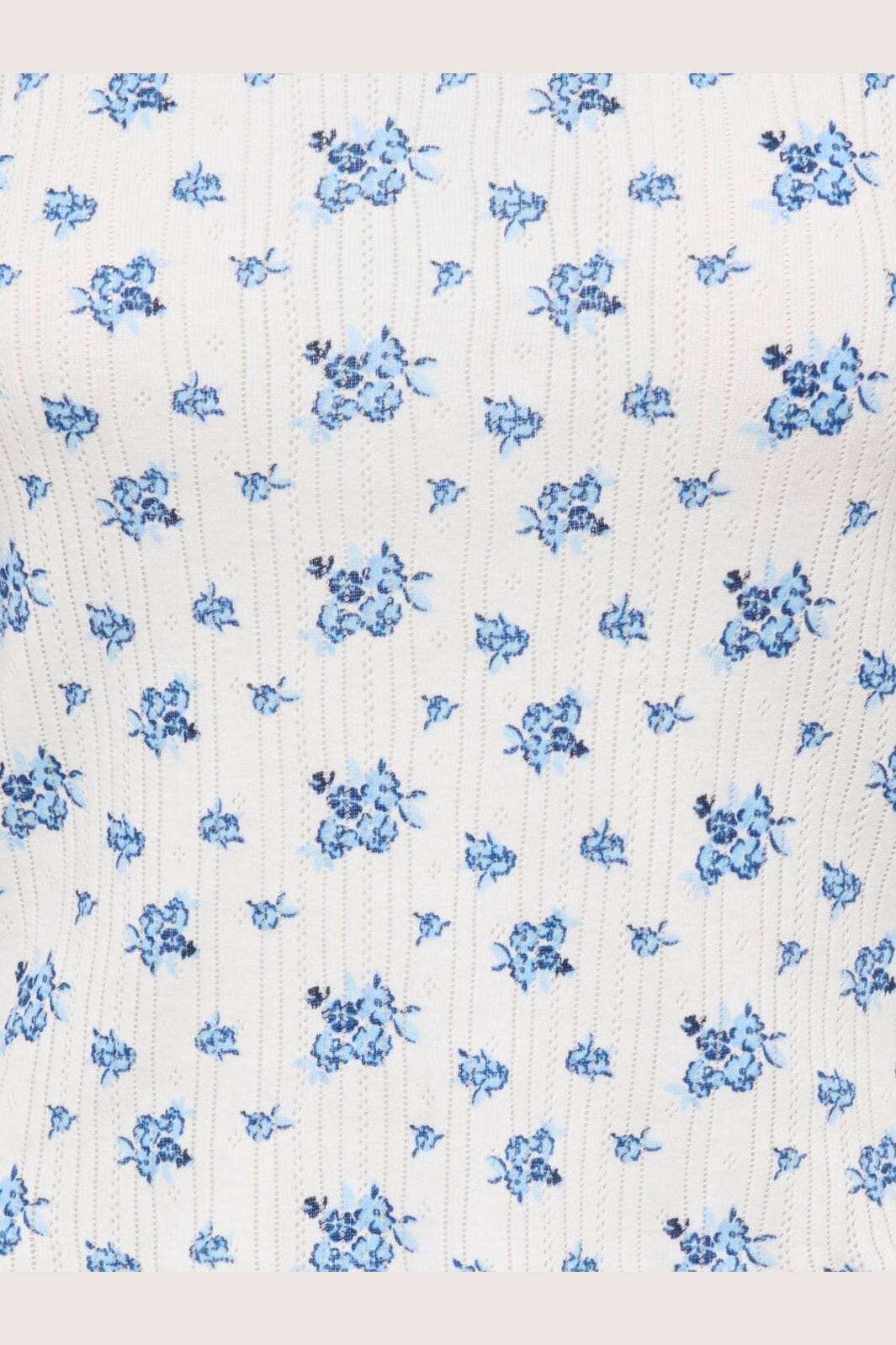 Only - Onlvips Ss Top And Pants - 5075745 Cloud Dancer Blue Flower