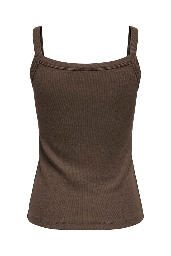 Only - Onlvira S/L Rib Top - 5069204 Chocolate Martini