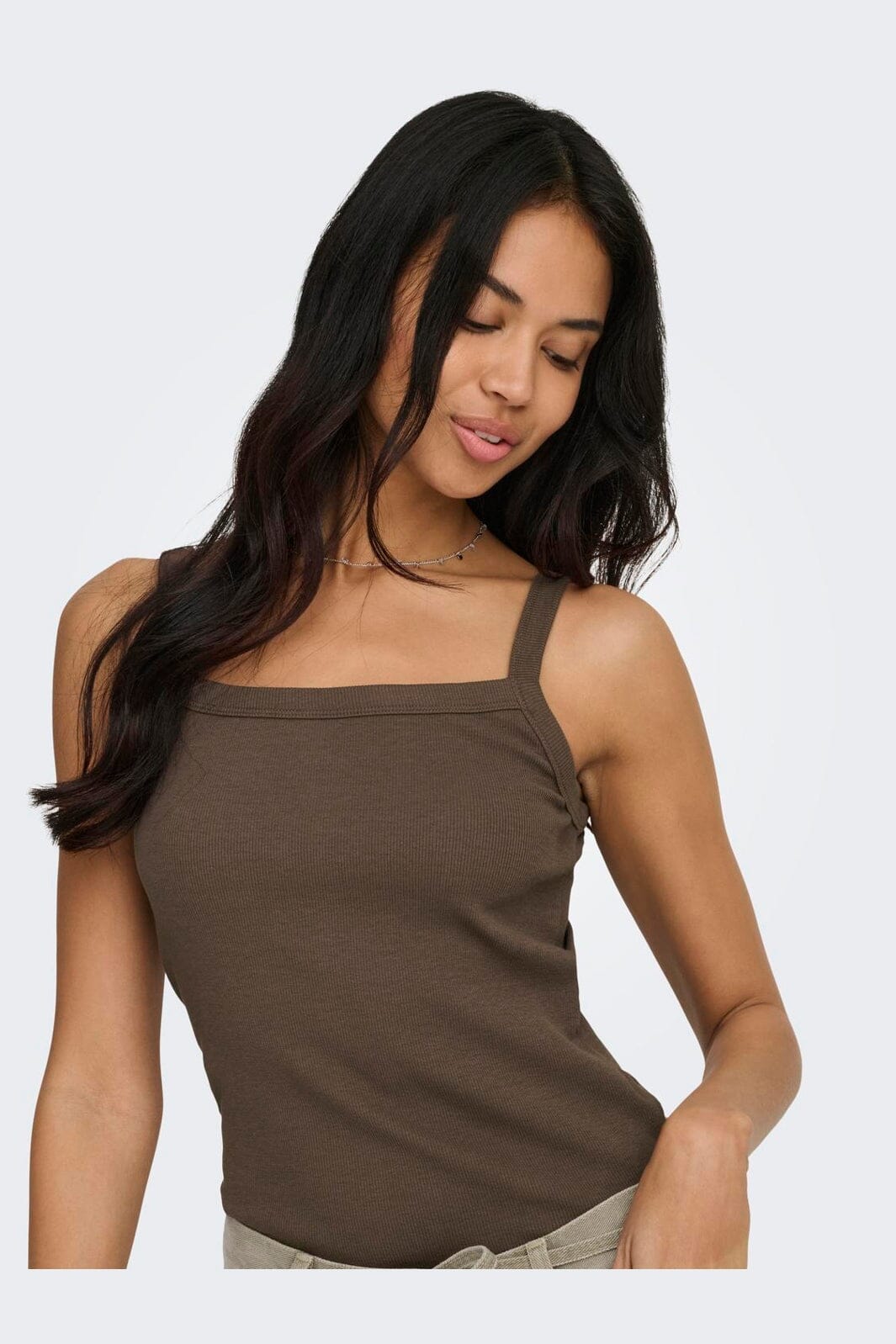 Only - Onlvira S/L Rib Top - 5069204 Chocolate Martini