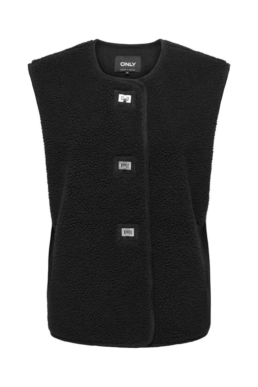 Only - Onlwendy Teddy Waistcoat - 4982797 Black