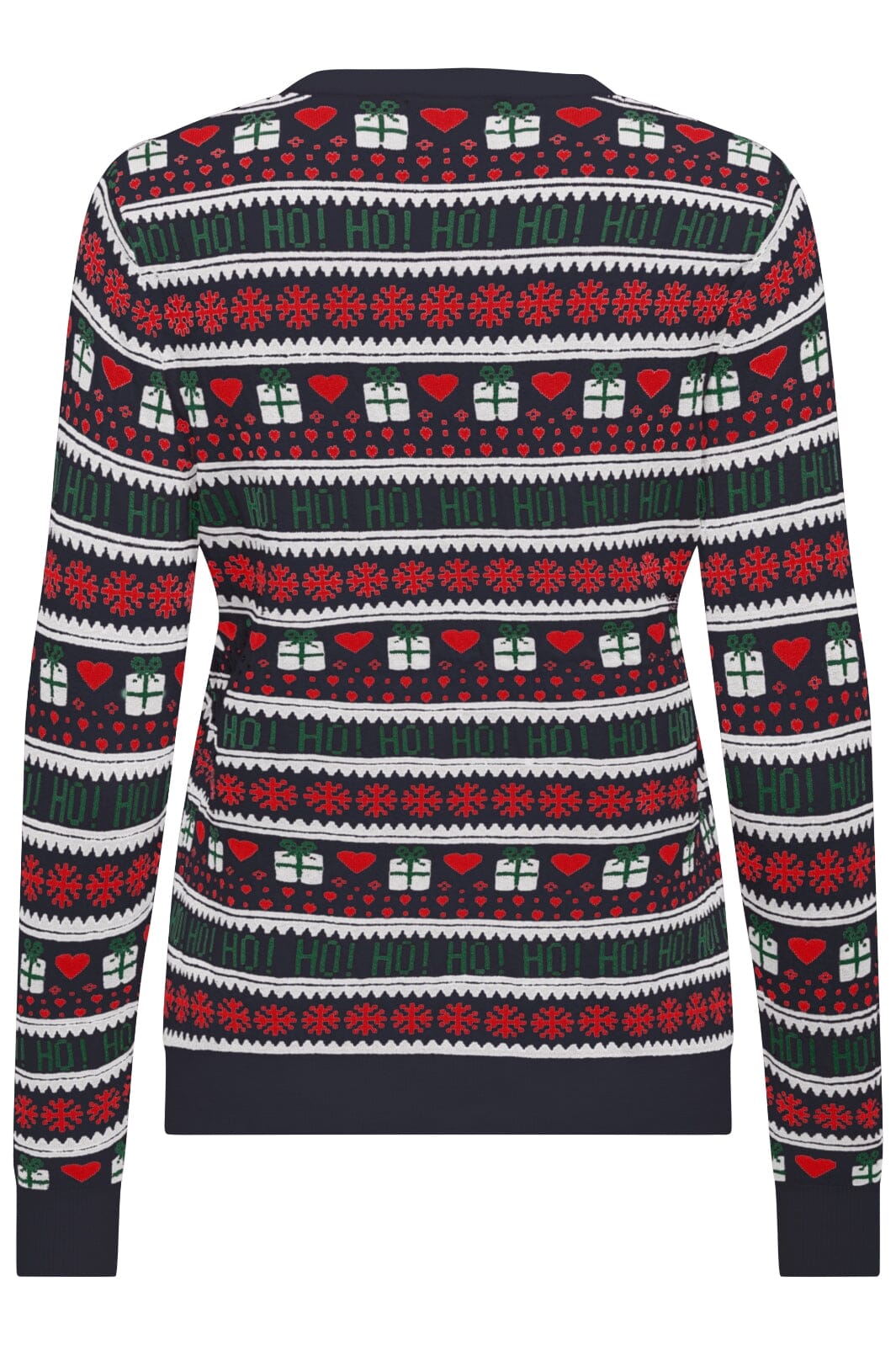 Only - Onlxmas Present Ls O-Neck Knt - 4631357 Night Sky Cloud D/High Risk Red/Green Jacket