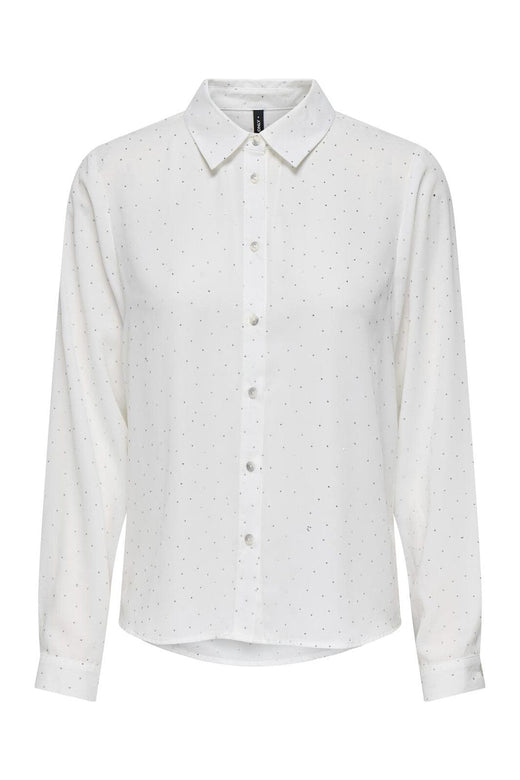 Only - Onlzeke L/S Stud Shirt - 4850702 Cloud Dancer Allover Studs