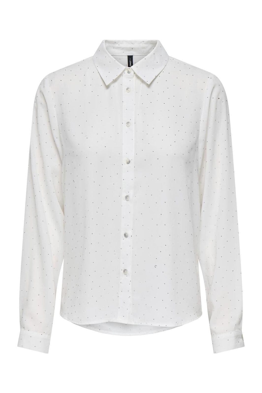 Only - Onlzeke L/S Stud Shirt - 4850702 Cloud Dancer Allover Studs