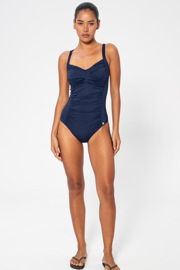 Panos Emporio - Potenza Solid Swimsuit Recycled Swimsuit Pews2136 - Navy