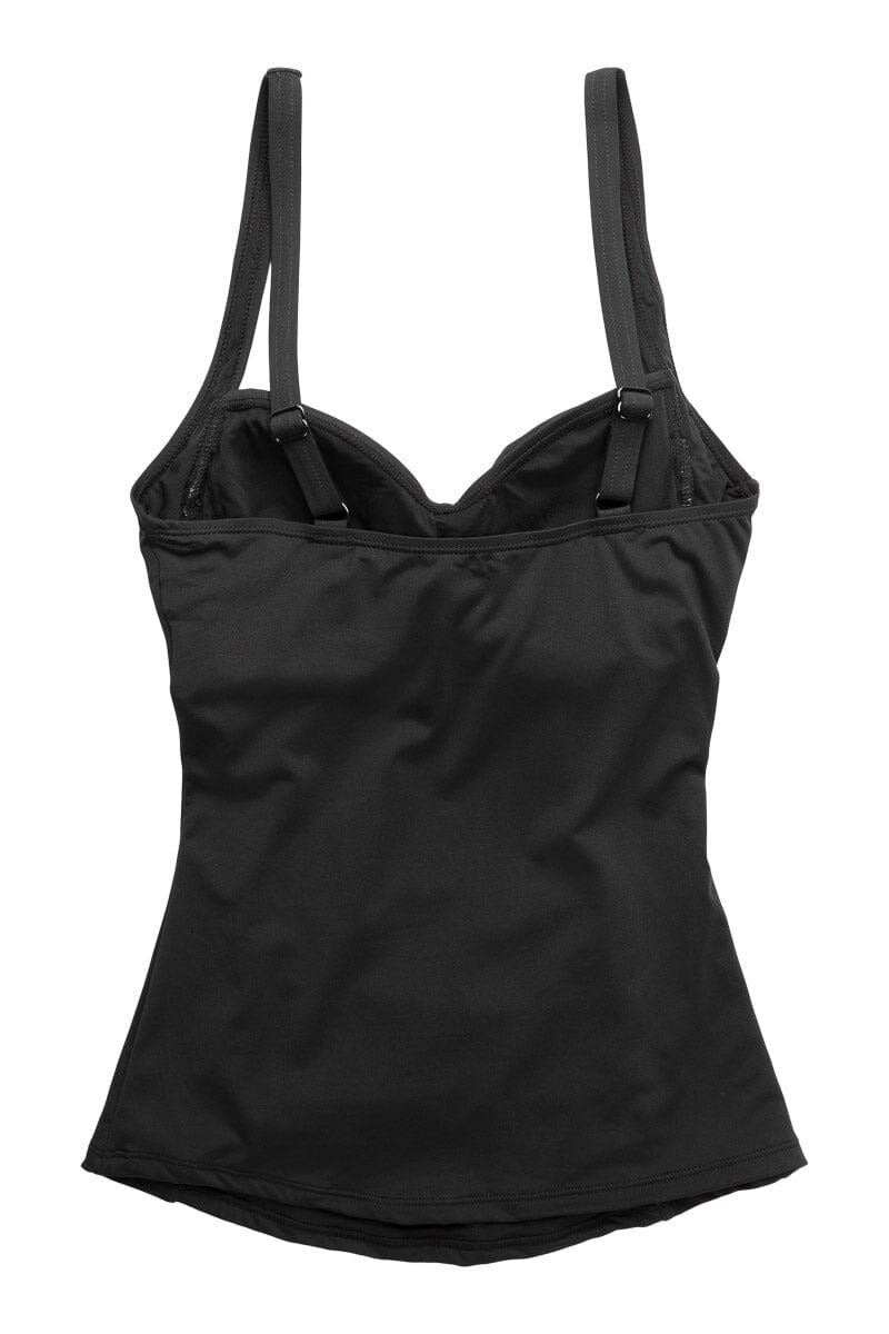 Panos Emporio - Ravenna Solid Tankini Bikini Top Pews2140 - Black