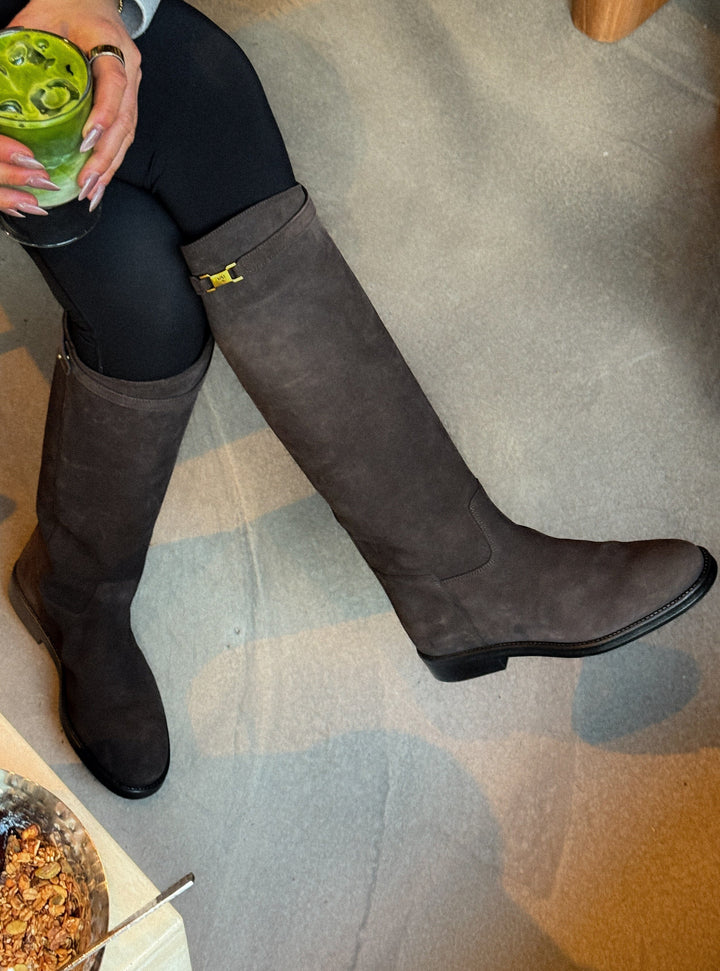 Phenumb Copenhagen - Equestra Long S Suede PB-D11-EQUES-S - Noir Cacao Støvler 