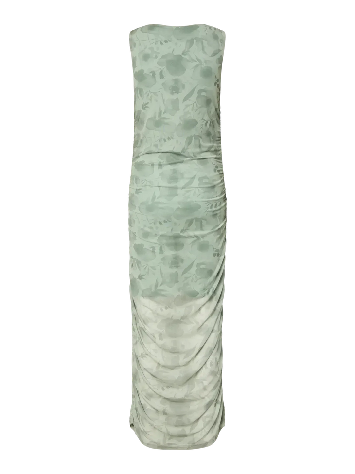 Pieces - Pcally Sl Boatneck Ankle Dress - 5065905 Woodbine Flowers Kjoler 