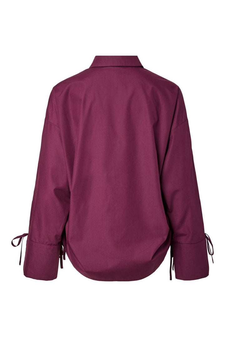 Pieces - Pcanni Ls Loose Shirt Wvk Kca - 5037055 Dark Purple