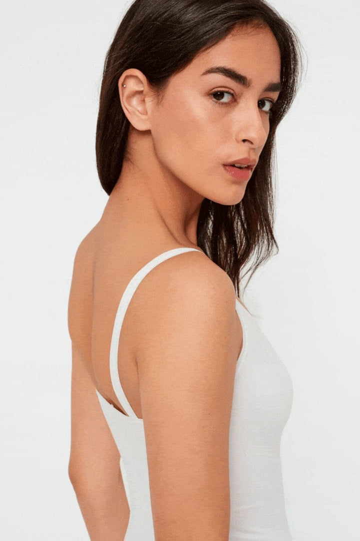 Pieces - Pcballroom Long Singlet - White
