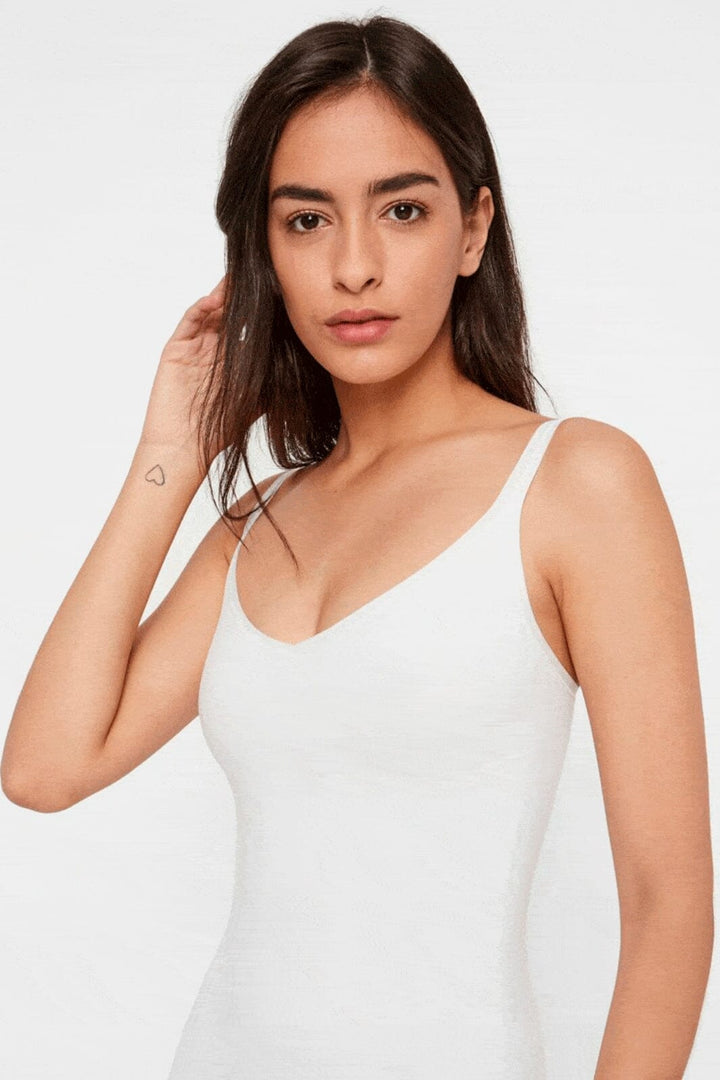 Pieces - Pcballroom Long Singlet - White