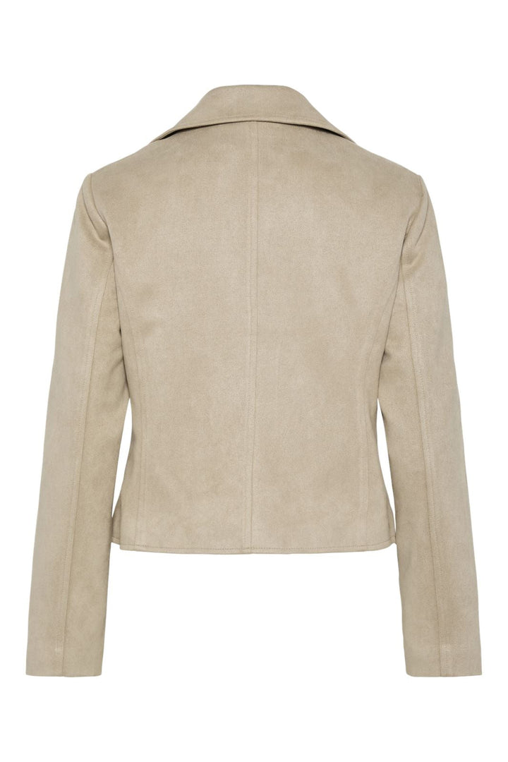 Pieces - Pcbeminda Biker Jacket - 4701707 Crockery